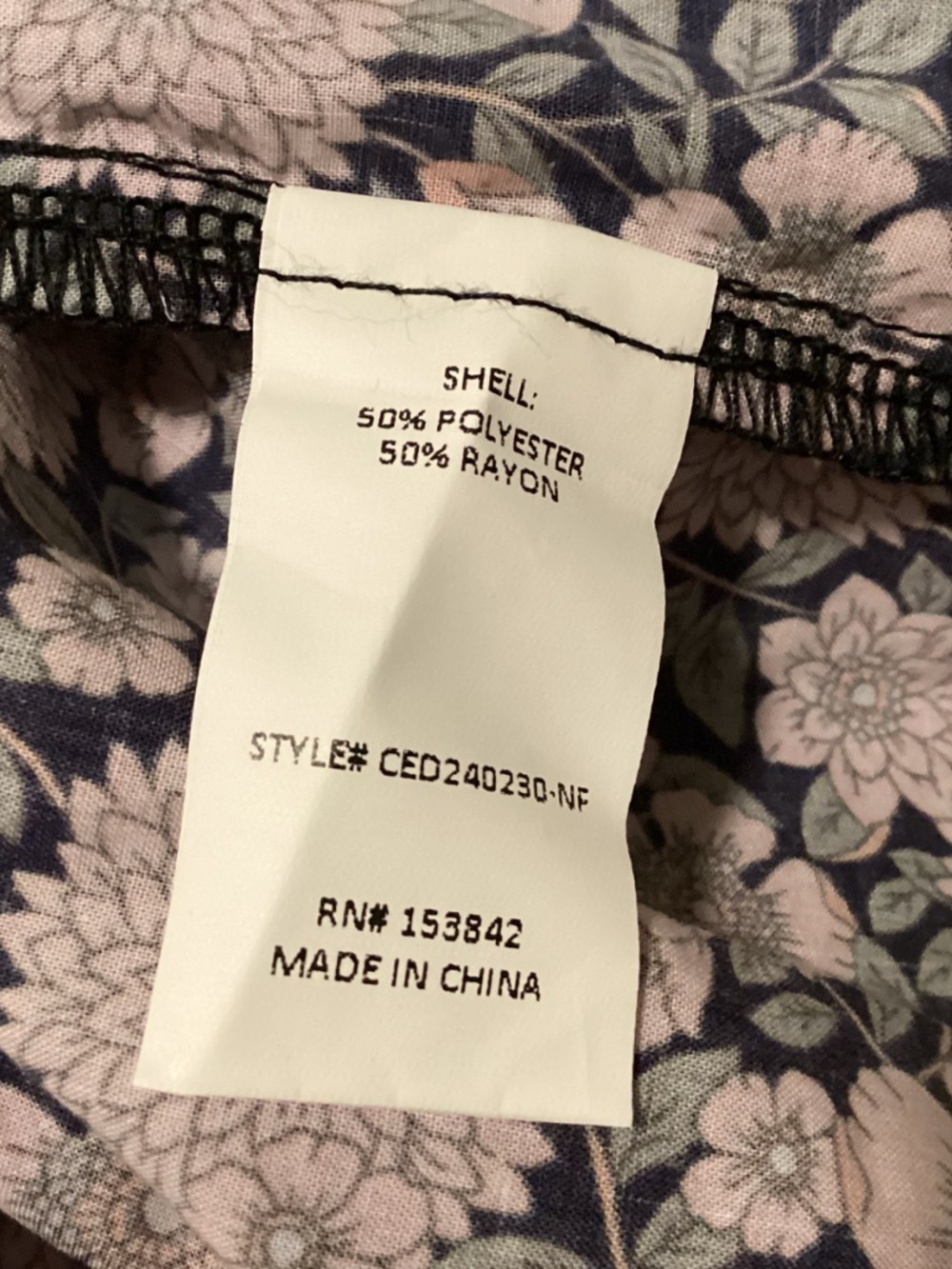 MELLODAY Floral Poplin Shift Dress, size L - Picture 9 of 9